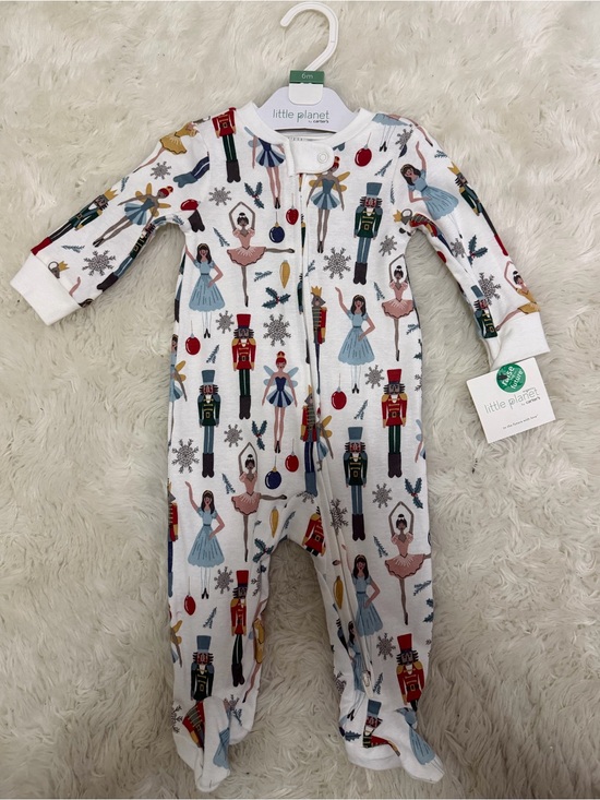 Other - Little Planet White Nutcracker & Ballerina Footed One-Piece
